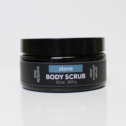 10 oz Stone body scrub designed for men’s grooming