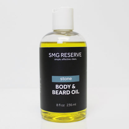 Daily men’s beard and body oil with bold masculine scent