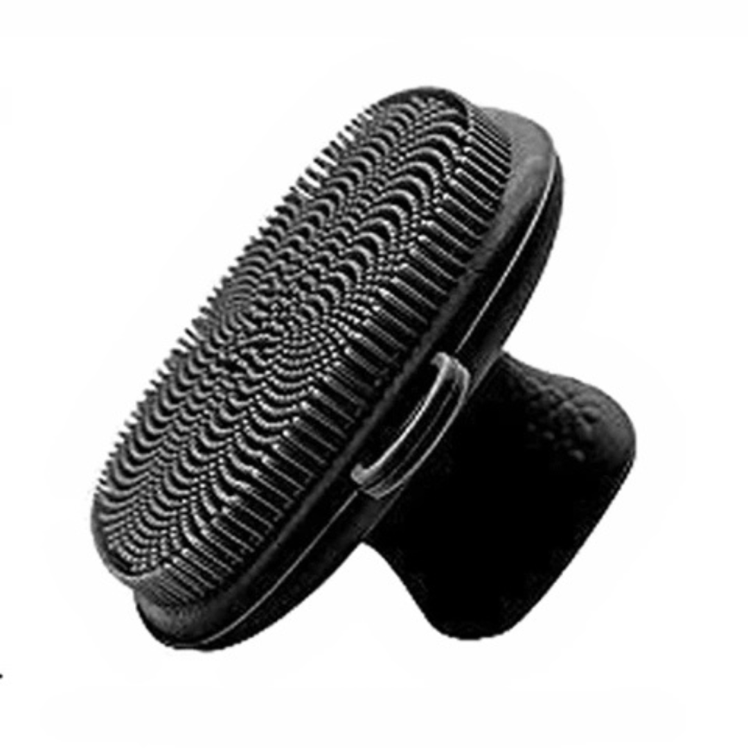 Men’s silicone face cleansing brush with soft bristles for gentle exfoliation and pore cleansing