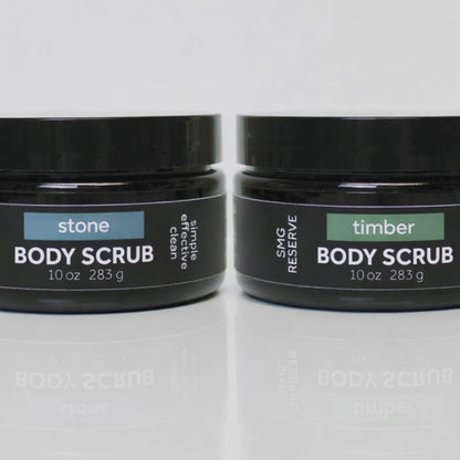 Short video showing how men use SMG Reserve exfoliating body scrub during a shower routine