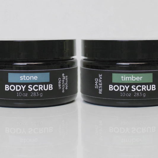 Short video showing how men use SMG Reserve exfoliating body scrub during a shower routine